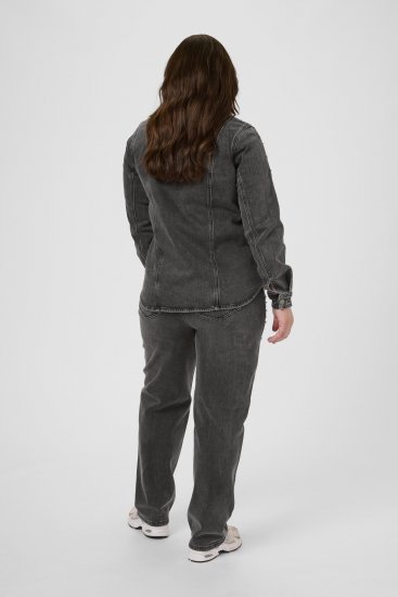 Kaffe Curve Petri Denim Jacket Grey Vintage Wash - Vestes - 