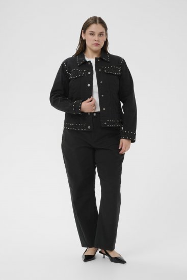 Kaffe Curve Brenn Twill Jacket Washed Black - Vestes en jean - 