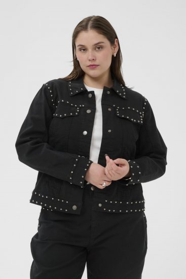 Kaffe Curve Brenn Twill Jacket Washed Black - Vestes en jean - 