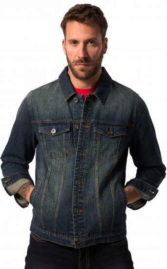 JP1880 Denim Jacket Dark Blue Denim - Vestes - Vestes homme grandes tailles