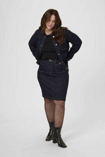 Kaffe Curve Roria Denim Skirt Dark Blue - Jupes - 