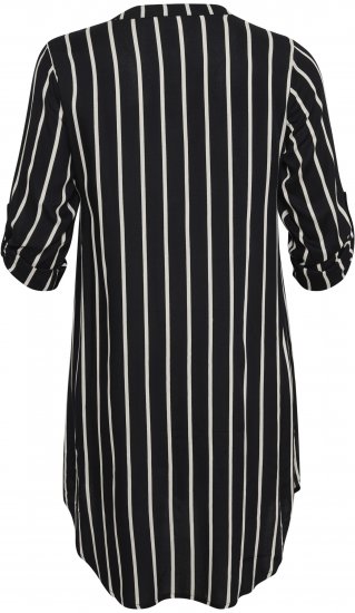 Kaffe Curve Milana Shirt Robe Noir / Chalk rayure - Robes - 