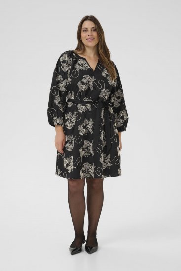 Kaffe Curve Kimmie Dress Black Chalk Embroidery - Robes midi - 