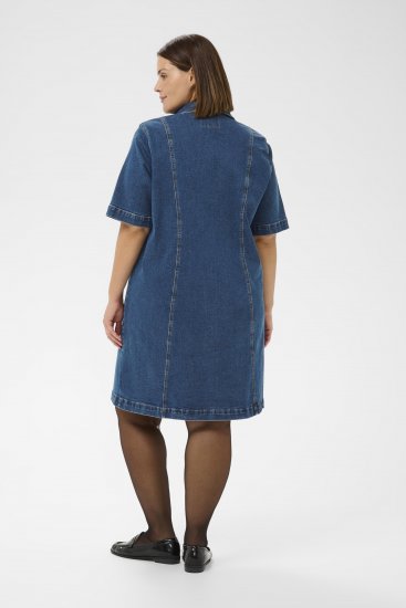 Kaffe Curve Leni Robe en jean Bleu - Robes - 