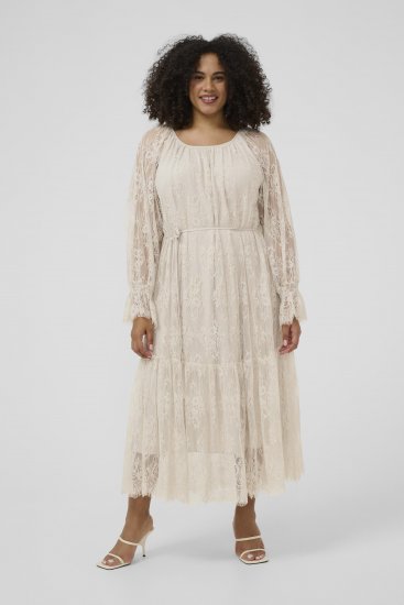 Kaffe Curve Amalie Lace Dress Moonbeam - Robes midi - 