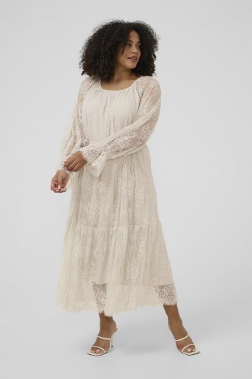 Kaffe Curve Amalie Lace Dress Moonbeam - Robes midi - 