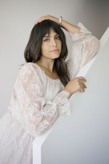 Kaffe Curve Amalie Lace Dress Moonbeam - Robes midi - 