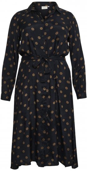 Kaffe Curve Olivia Robe Noir avec Mustang pois - Robes - 