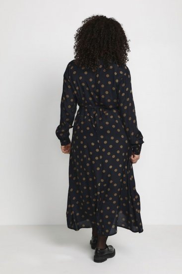 Kaffe Curve Olivia Robe Noir avec Mustang pois - Robes - 