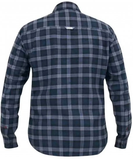 D555 Luton Checked Flanell Shirt Navy - Chemises - Chemises Grandes Tailles Hommes