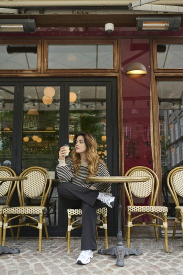 Kaffe Curve Jenna Legging évasé Noir profond - Jeans & Pantalons Femme Grandes Tailles – Plus Size - 