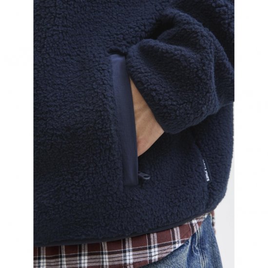 Jack & Jones Thatcher Fleece Jacket Sky Captain - Vestes - Vestes homme grandes tailles