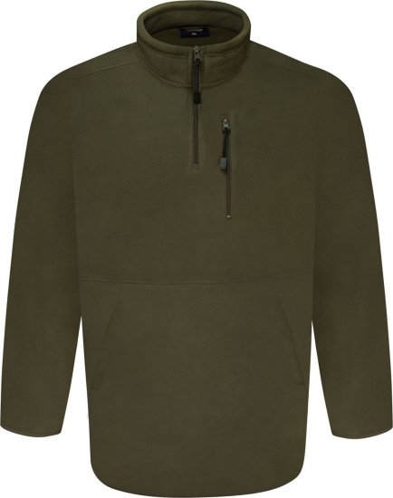 Espionage FL034 Microfleece Half Zip Jacket Light Olive - Vestes - Vestes homme grandes tailles