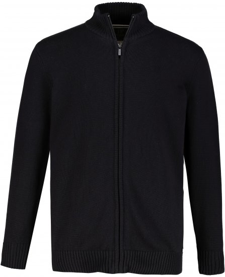 JP1880 Sweater Knitter with Zipper Black - Sweatshirts & hoodies - Sweatshirts/Hoodies grande taille homme