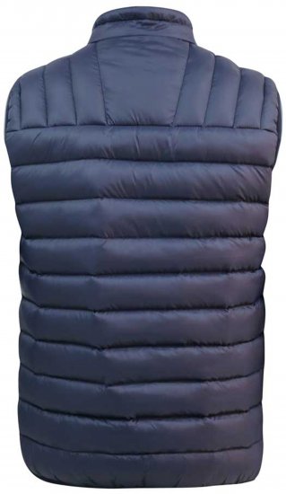 D555 WICKHAM 1 Puffer Gilet with Burgundy Lining Navy - Gilets sans manches - Gilets grandes tailles