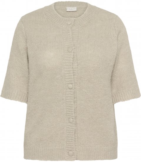 Kaffe Curve Emilia Cardigan Feather Grey Melange - Cardigans - 