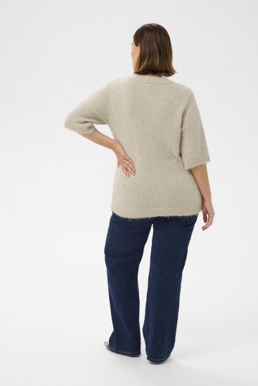 Kaffe Curve Emilia Cardigan Feather Grey Melange - Cardigans - 