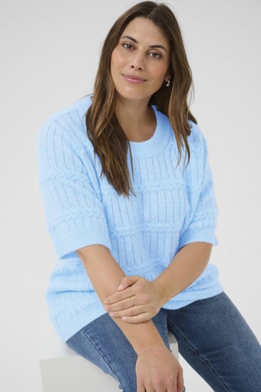 Kaffe Curve Minia Pullover Powder Blue Melange - Pulls en maille - 