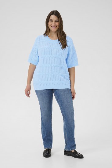 Kaffe Curve Minia Pullover Powder Blue Melange - Pulls en maille - 