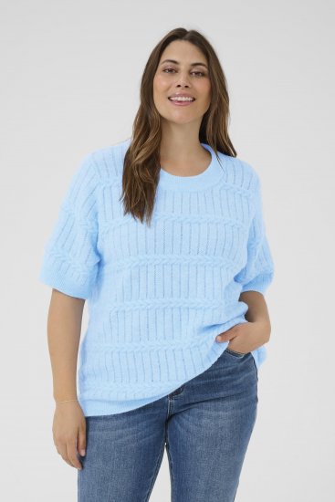 Kaffe Curve Minia Pullover Powder Blue Melange - Pulls en maille - 