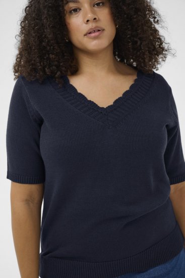 Kaffe Curve Leani Knitted Pullover Midnight Marine - Pulls en maille - 