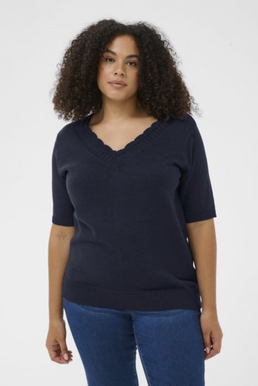 Kaffe Curve Leani Knitted Pullover Midnight Marine - Pulls en maille - 
