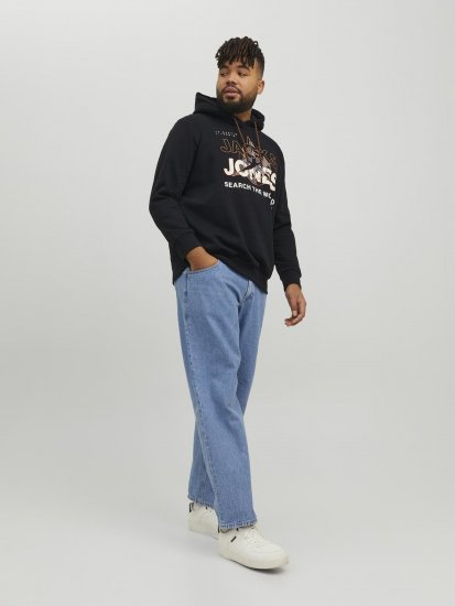 Jack & Jones Hunt Hoodie Black - Sweatshirts & hoodies - Sweatshirts/Hoodies grande taille homme