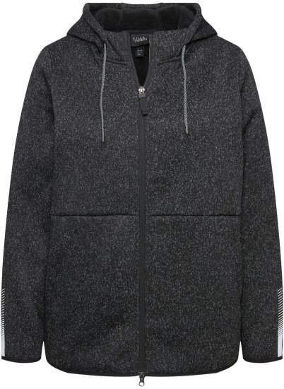 Ulla Popken Sweater Knit Fleece Hoodie Black - Sweatshirts & hoodies - 