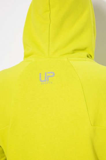 Ulla Popken Zippered Pocket and Reflective Piping Hoodie Green Apple - Sweatshirts & hoodies - Sweats, hoodies et mailles douillets