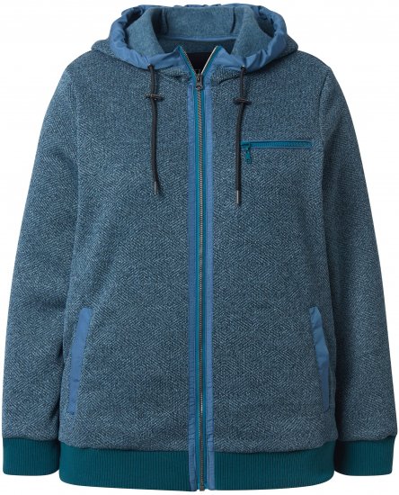 Ulla Popken Fleece-Lined Hoodie Dark Petrol - Sweatshirts & hoodies - 