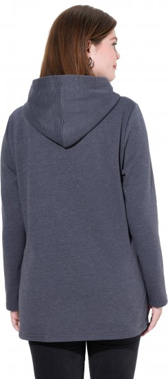 Ulla Popken Lettering GLOWING Hoodie Asphalt Grey - T-shirts imprimés pour femme - 