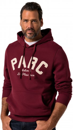 JP1880 Hoodie with Embroidery Aubergine - Sweatshirts & hoodies - Sweatshirts/Hoodies grande taille homme