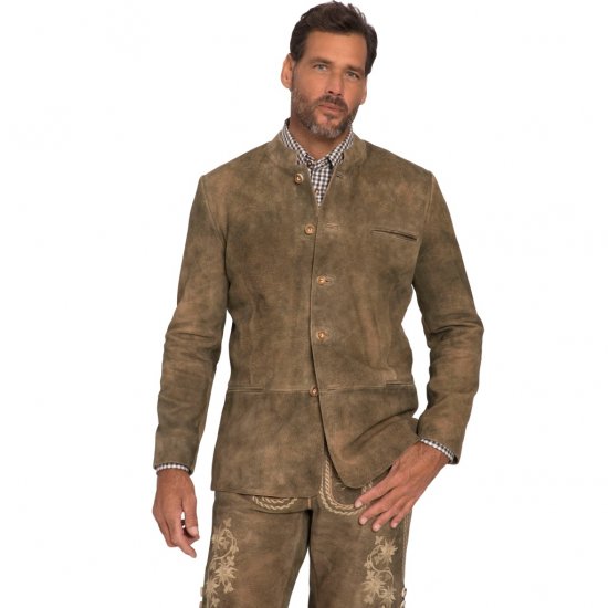 JP1880 Traditional Jacket Janker Goat Suede Brown - Tenues de fête - Tenues de fête – Pour célébrer avec style et confort