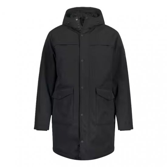 JP1880 Parka Warm Sleeves with Windcuffs Black - Vestes - Vestes homme grandes tailles