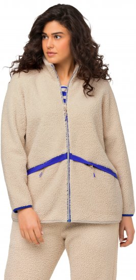 Ulla Popken Teddy Fleece Jacket Vanilla - Vestes - 