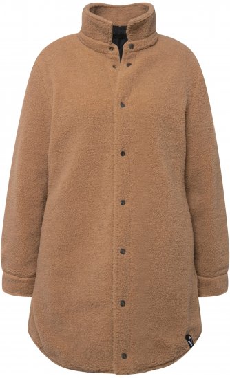 Ulla Popken Reversible Teddy Fleece Quilted Jacket Black - Vestes - 