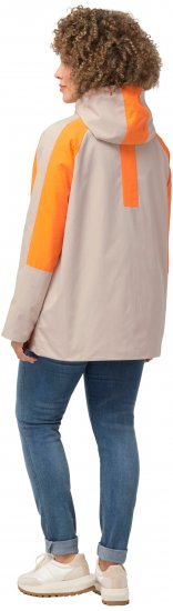 Ulla Popken HYPRAR Color Black Water Repellent Jacket Dark Putty - Vestes - 