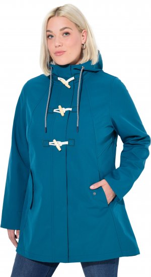 Ulla Popken HYPRAR Water-Repellent Softshell Jacket Teal - Vestes - 