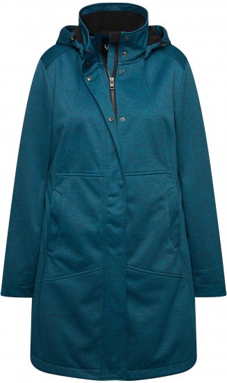 Ulla Popken HYPRAR Melange Softshell Jacket Grey Blue - Vestes - 