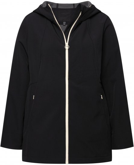 Ulla Popken HYPRAR Water Repellent Softshell Jacket Black - Vestes - 