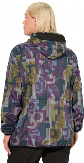 Ulla Popken Abstract Print Lightweight Rain Jacket Mixed Colors - Vestes - 