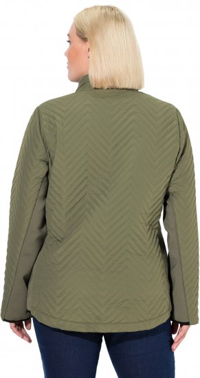 Ulla Popken Zigzag Quilted Jacket Loden Green - Vestes - 