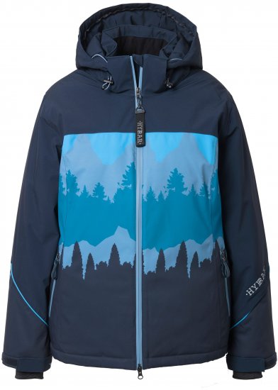 Ulla Popken Landscape Print Triple Function Performance Jacket Navy - Vestes - 