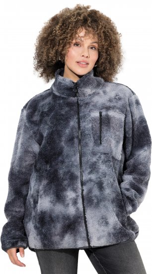 Ulla Popken Teddy Fleece Jacket Graphite Grey - Vestes - 