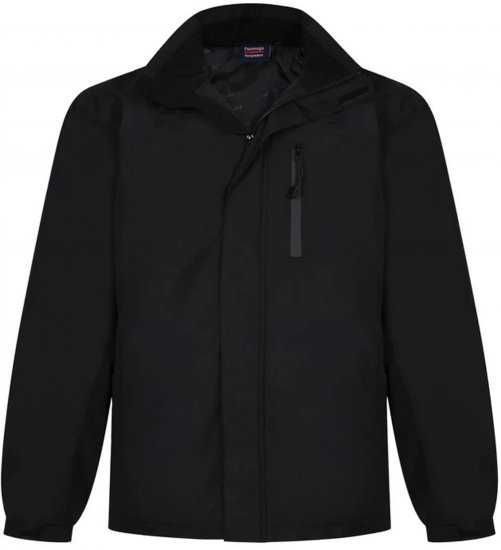Espionage JT121 Padded Waterproof Coat Black - Vestes - Vestes homme grandes tailles