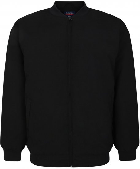 Espionage JT123 Padded Oxford Jacket Black - Vestes - Vestes homme grandes tailles