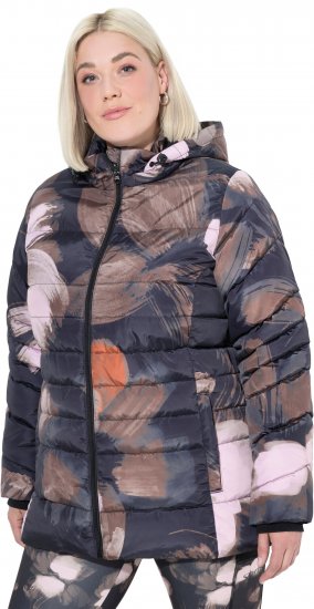 Ulla Popken HYPRAR Water-Repellent Allover Print Jacket Black - Vestes - 