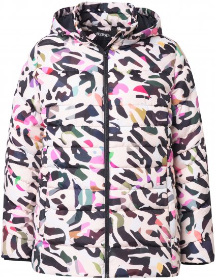 Ulla Popken HYPRAR Water-Repellent Allover Print Jacket Pale Beige - Vestes - 