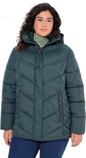 Ulla Popken HYPRAR Reflective Detail Quilted Jacket Dark Green - Vestes - 