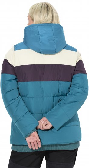 Ulla Popken HYPRAR Striped Triple Function Fully Lined Quilted Jacket Dark Petrol - Vestes - 